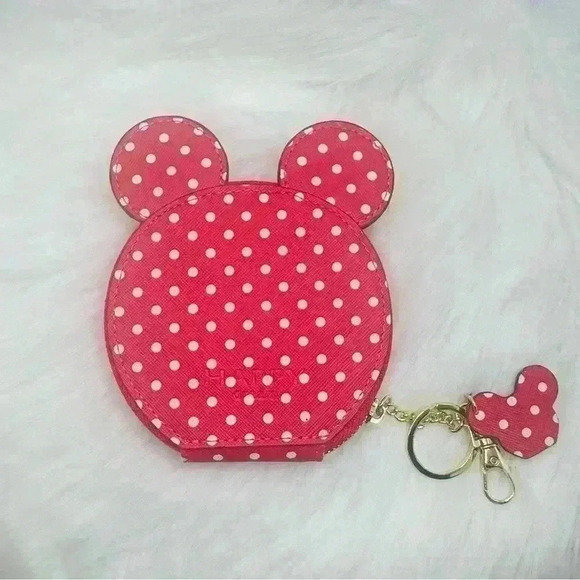 Red Polka Dot Coin/Card Purse, Mini Mouse Inspired - Picture 4 of 5